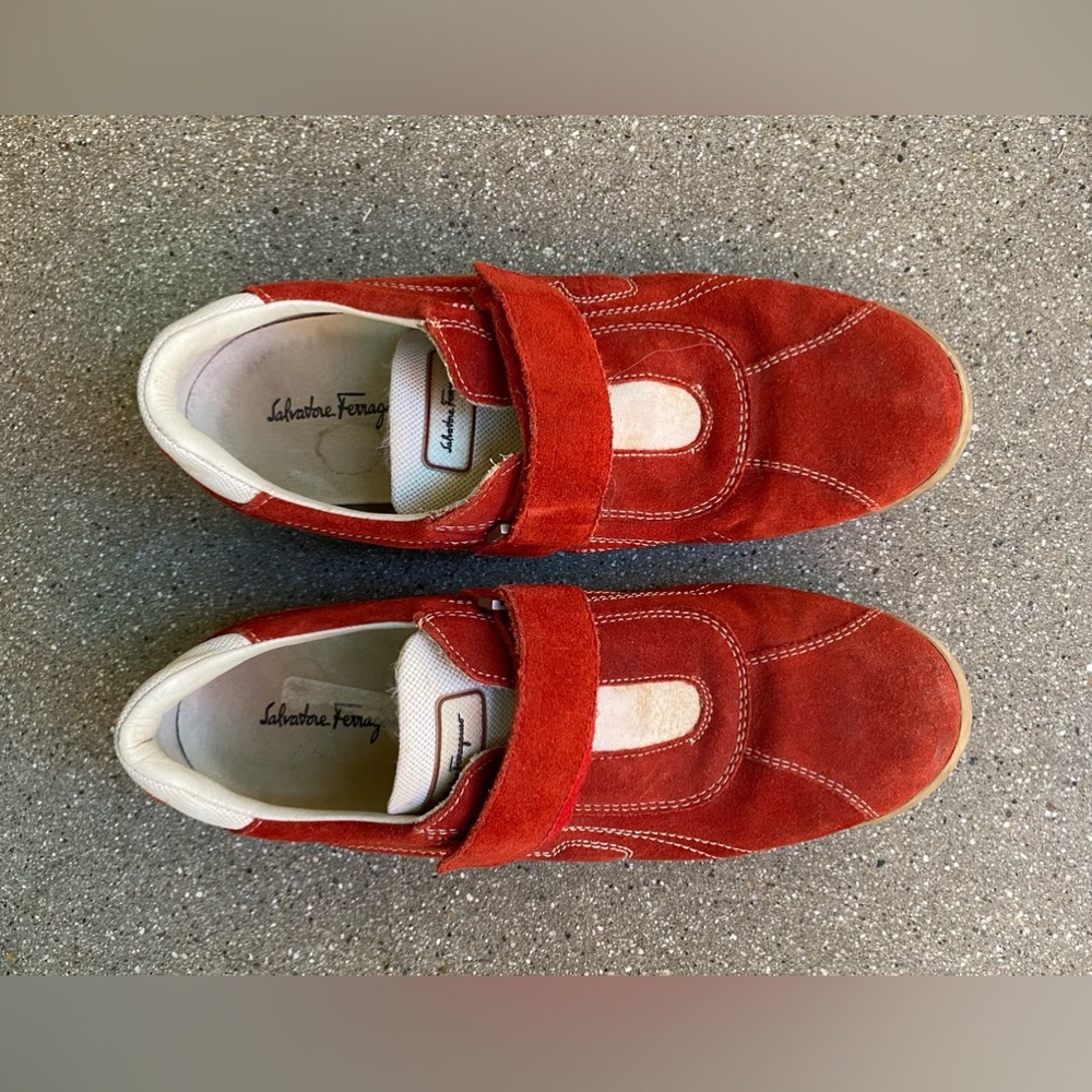 Salvatore Ferragamo red sneakers
